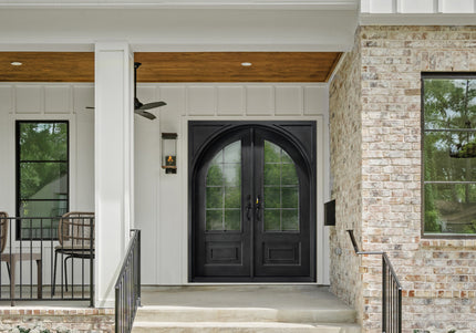 elitecustomdoor thermal break iron wrought door with 8 lite tempered glass