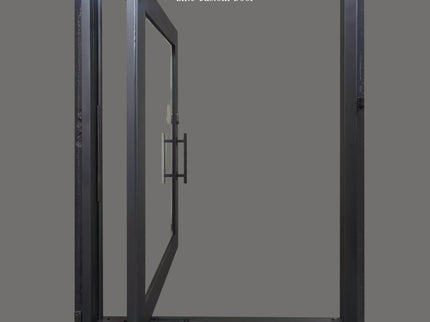 elitecustomdoor thermal break iron single door with minimalist design