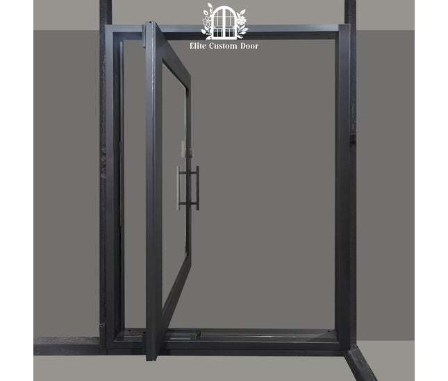 elitecustomdoor thermal break iron single door with minimalist design