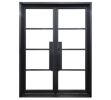 elitecustomdoor thermal break iron wrought french door square top and clear tempered glass