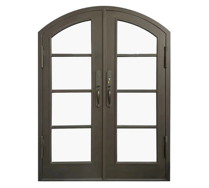 Elite Custom Door Iron French Entry Double Door with Arched Top