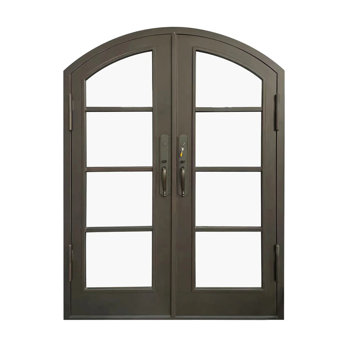 Elite Custom Door Iron French Entry Double Door with Arched Top