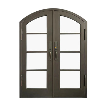 Elite Custom Door Iron French Entry Double Door with Arched Top