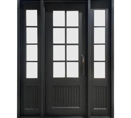 Elite Custom Door Iron French Exterior Door with Sidelights