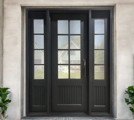 Elite Custom Made Iron Single French Door with Sidelights