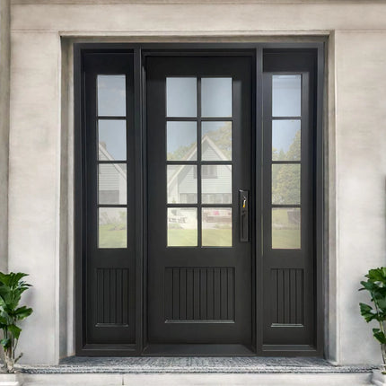 Elite Custom Made Iron Single French Door with Sidelights