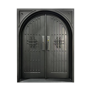 Elite Custom Door Iron Front Double Door No Glass Design