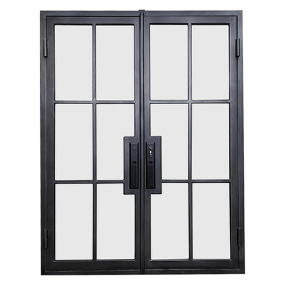 Elite-Custom-Door-Iron-French-Double-Door-with-Clear-Glass