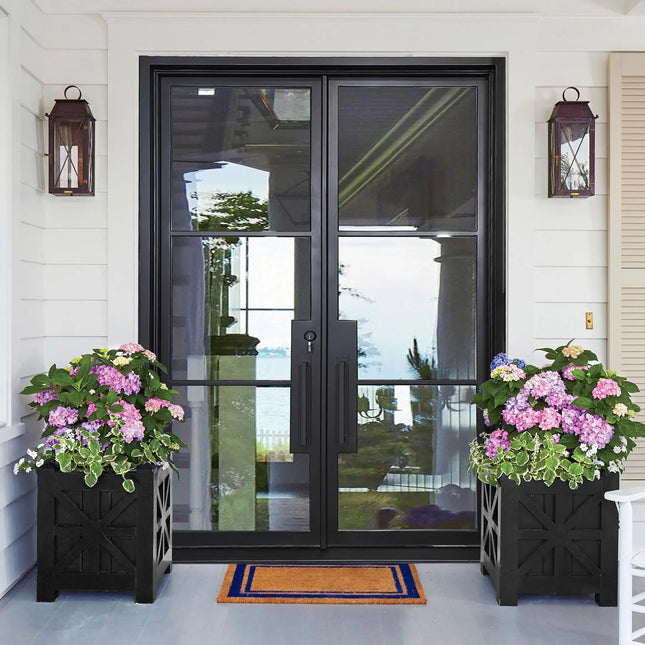 Elite Customized Iron French Double Door with 3 Lites and Glass F-S109