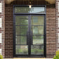 Elite Double Iron French Door with Transom and Clear Glass