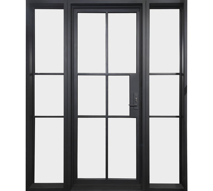 Elite High Quality Single Iron French Door with Sidelights