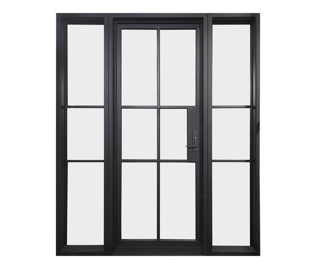 Elite High Quality Single Iron French Door with Sidelights
