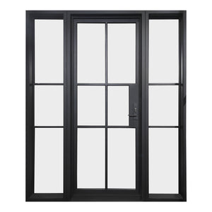Elite High Quality Single Iron French Door with Sidelights