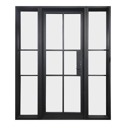 Elite High Quality Single Iron French Door with Sidelights