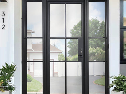 Elite High Quality Single Iron French Door with Sidelights