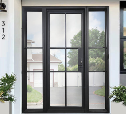 Elite High Quality Single Iron French Door with Sidelights