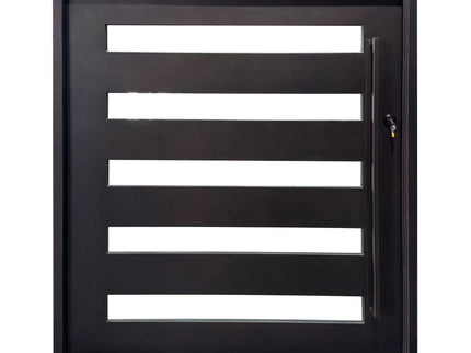 elitecustomdoor high quality thermal break iron pivot door with long stainless handle