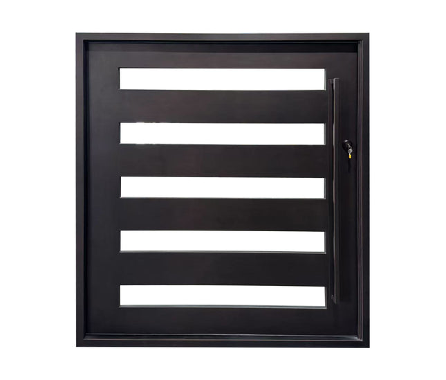 elitecustomdoor high quality thermal break iron pivot door with long stainless handle