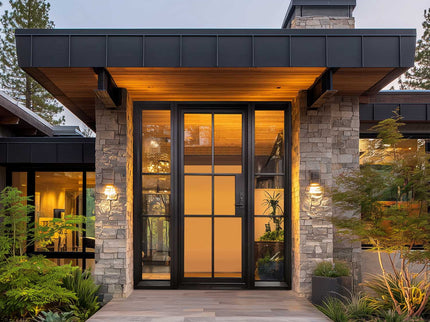Elite Thermal Break Iron Single Entrance French Door with Two Sidelites F-T111