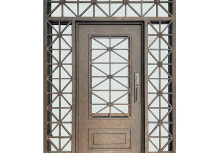 Elite Wrought Iron Front Door With Sidelights And Transom