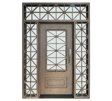 Elite Wrought Iron Front Door With Sidelights And Transom