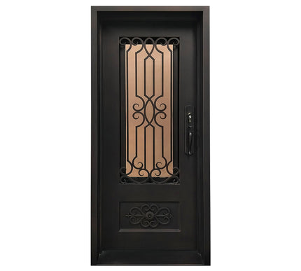 Elite Custom Door Iron Single Door with Kickplate 