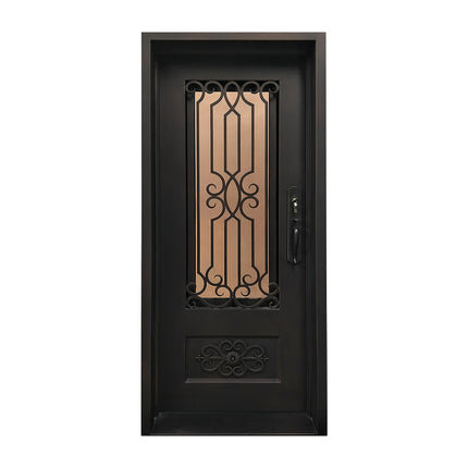 Elite Custom Door Iron Single Door with Kickplate 