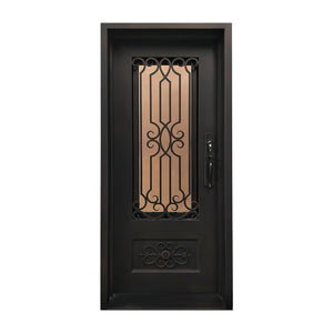 Elite Custom Door Iron Single Door with Kickplate 