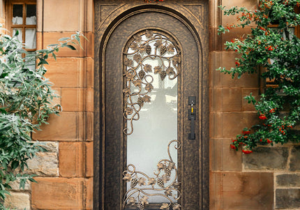 Elite-Wrought-Iron-Single-Front-Door-With-Glass-and-Scrollwork